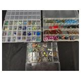 3 containers of costume jewelry