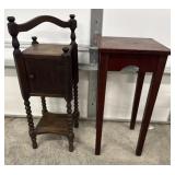 Small table and antique smoking stand