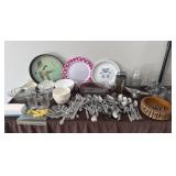 Miscellaneous bowls, dishes, silverware, and more