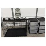 Dog kennel, minnow trap, light ,etc