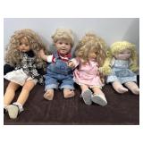 4 vintage dolls