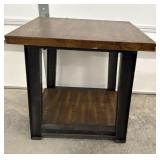 Metal framed side table approximately 24ï¿½ by 22ï¿½