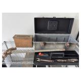 Plastic toolbox and miscellaneous tools