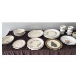 Misc plates, cups & bowls