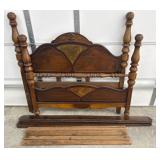 Full size wooden bed frame