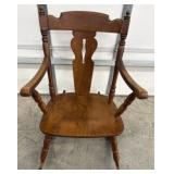 Antique wooden rocking chair