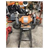 Central machinery 8" bench grinder with stand
