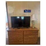 Dresser, TV, Lamp