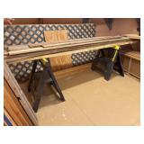 Two sawhorses