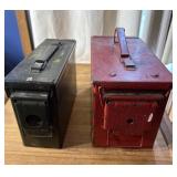 2 military ammo cans