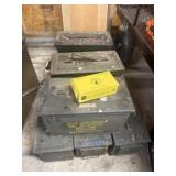(9) Small Metal Ammo Cans