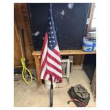 Heavy duty receiver hitch flag pole