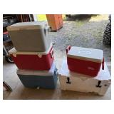 Assortment of coolers