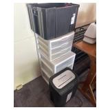 Paper shredder and storage containers