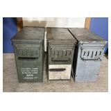 3 large military ammo cans
