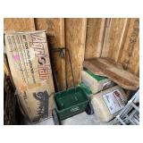 Small aerator, seed spreader, straw, and table