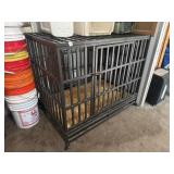 Large heavy duty pet crate on wheels