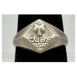 VTG Sterling Silver Boy Scouts Cubs Signet Ring