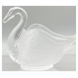 Glass Swan Trinket Dish