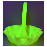 Fenton Custard Persian Mediallion Uranium Basket