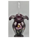 Fenton Royal Purple Basket George W. Fenton Signed