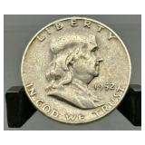 1952-D Franklin Silver Half Dollar - 90% Silver