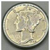1942-S Mercury Silver Dime - 90% Silver