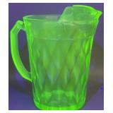1930s Jeanette Uranium Glass Pitcher