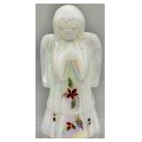 Fenton Iridescent Praying Angel HP & Signed