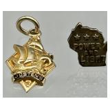 10k Gold Charm and Pin - SEE DESC