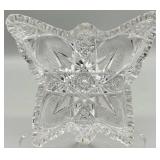 Vintage Brilliant Hand Cut Crystal Butterfly Dish