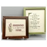 (2) Vintage Framed Cross Stitch