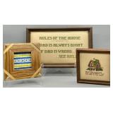 Framed Cross Stitch and Needlepoint