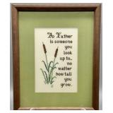 A Father Is Someone Framed Cross Stitch