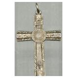 Vintage Sterling Silver INRI Crucifix Pendant