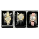 Set of 3 Geneva Platinum Ladies Watches - NEW