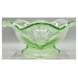 Indiana Glass Chantilly Green Console Bowl