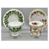 (2) English Bone China Teacup & Saucer Sets
