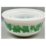 Vintage Hazel Atlas Ivy Pattern Nesting Bowls