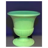 1930s Grecian Uranium Glass Urn Planter