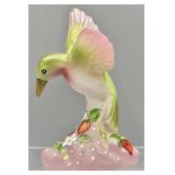 Fenton Rose Pink Strawberry & Blossoms Hummingbird