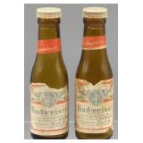 Vintage Glass Budweiser Salt & Pepper Shakers