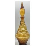 Mid-Century Italian Amber Glass Genie Bottle