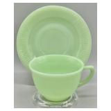 Vintage Fire King Jadeite Cup & Saucer