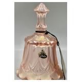 Fenton Whitton Pink Iridescent Art Glass Bell