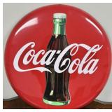 1990 Coca-Cola Round Metal Sign
