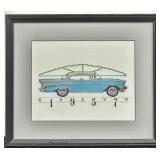 Framed 1957 Chevy Cross Stitch
