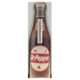 10-2-4 Dr. Pepper Wooden Thermometer - SEE DESC