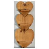 Handcrafted Wood Heart Shelf