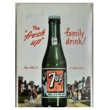 2001 The Fresh UP 7up Metal Sign